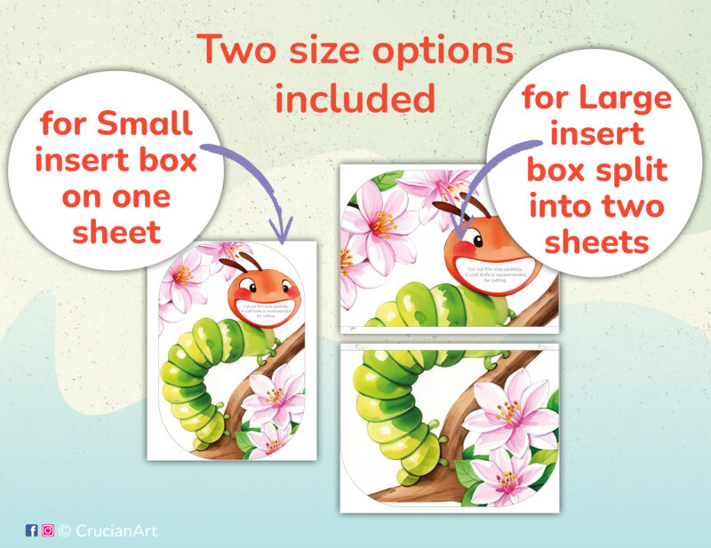 Feed the Hungry Caterpillar Flisat insert PDF printables for small and large Trofast boxes. DIY educational resources for childcare centers.