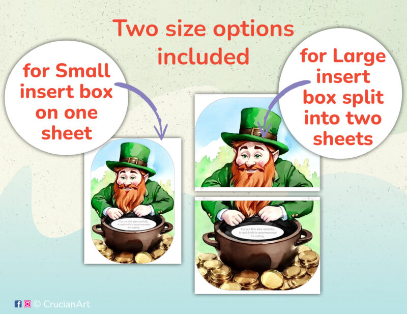 Spring Saint Patrick's Day holiday PDF Flisat insert printables for small and large Trofast boxes. Leprechaun DIY educational resources for daycare centers.