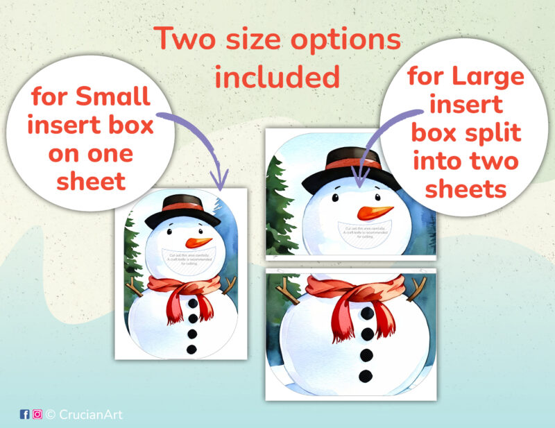 Snowman Flisat insert PDF printables for small and large Trofast boxes. DIY educational resources for childcare centers.