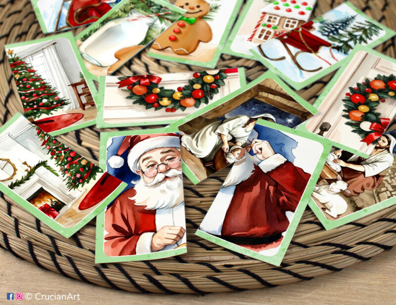Complete the puzzle educational activity for toddlers and preschoolers. Christmas holiday themed printables.