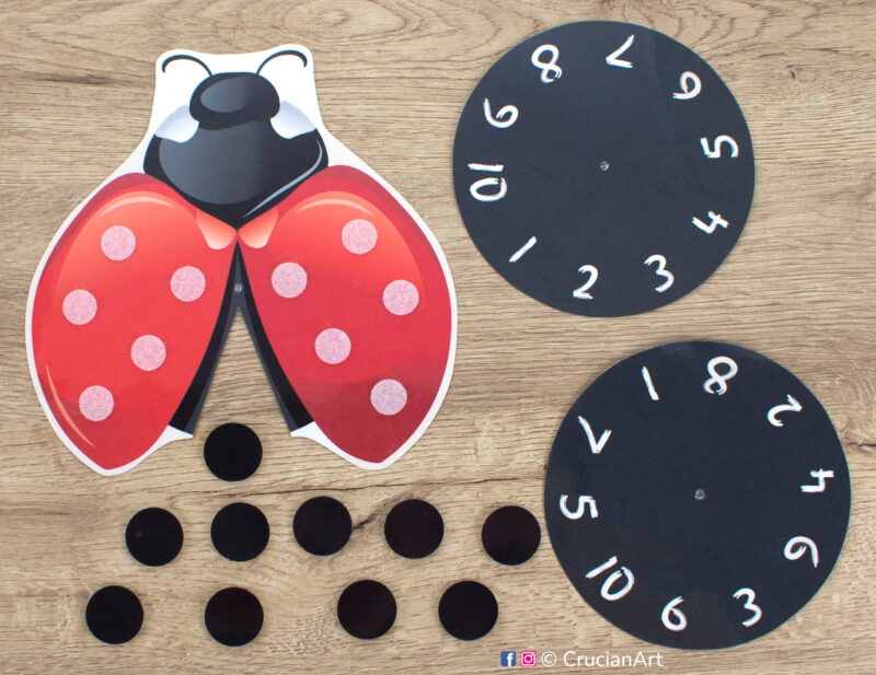 diy ladybug theme craft for toddlers. Preschool printables for preschool classrooms.