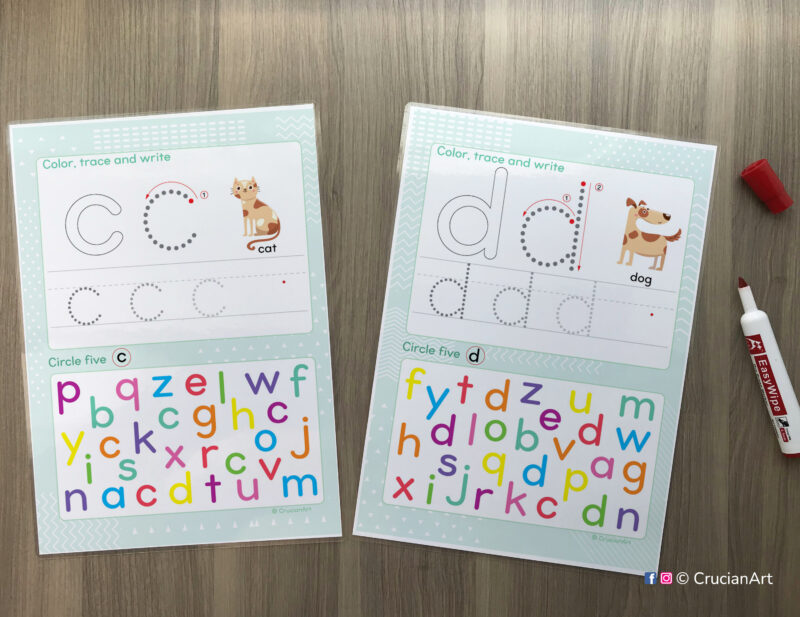 Printable lowercase alphabet workbook: pre-writing practice tracing lines and small letters formation worksheets. Tracing guide, beginning sounds, lower case letters recognition.