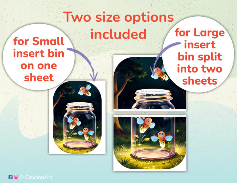 Fireflies in a jar flisat insert printables for small and large trofast sensory bins. Insects unit educational resources for daycare centers. Diy insert template for ikea flisat sensory table.