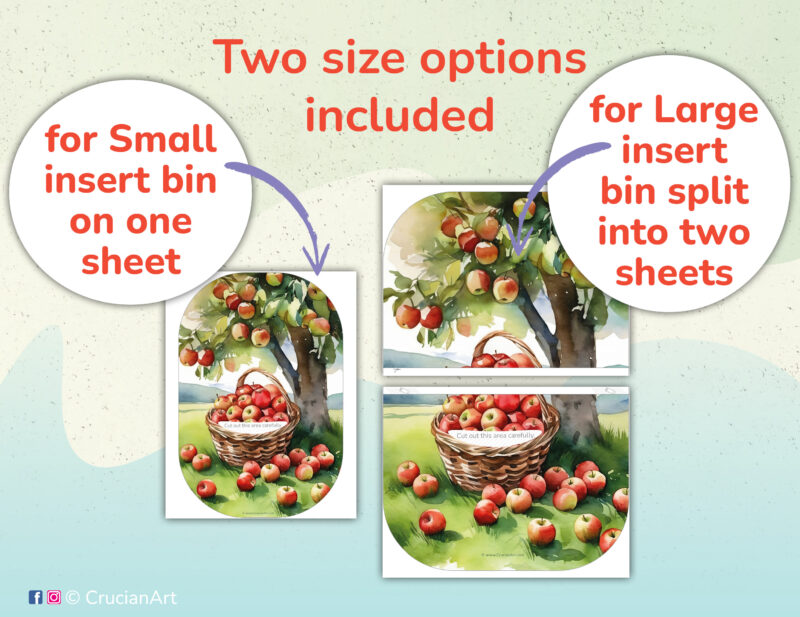 Apple counting game: flisat insert printables for small and large trofast sensory bins. Summer fruits and fall harvest unit educational resources for daycare centers. Diy insert template for ikea flisat sensory table.