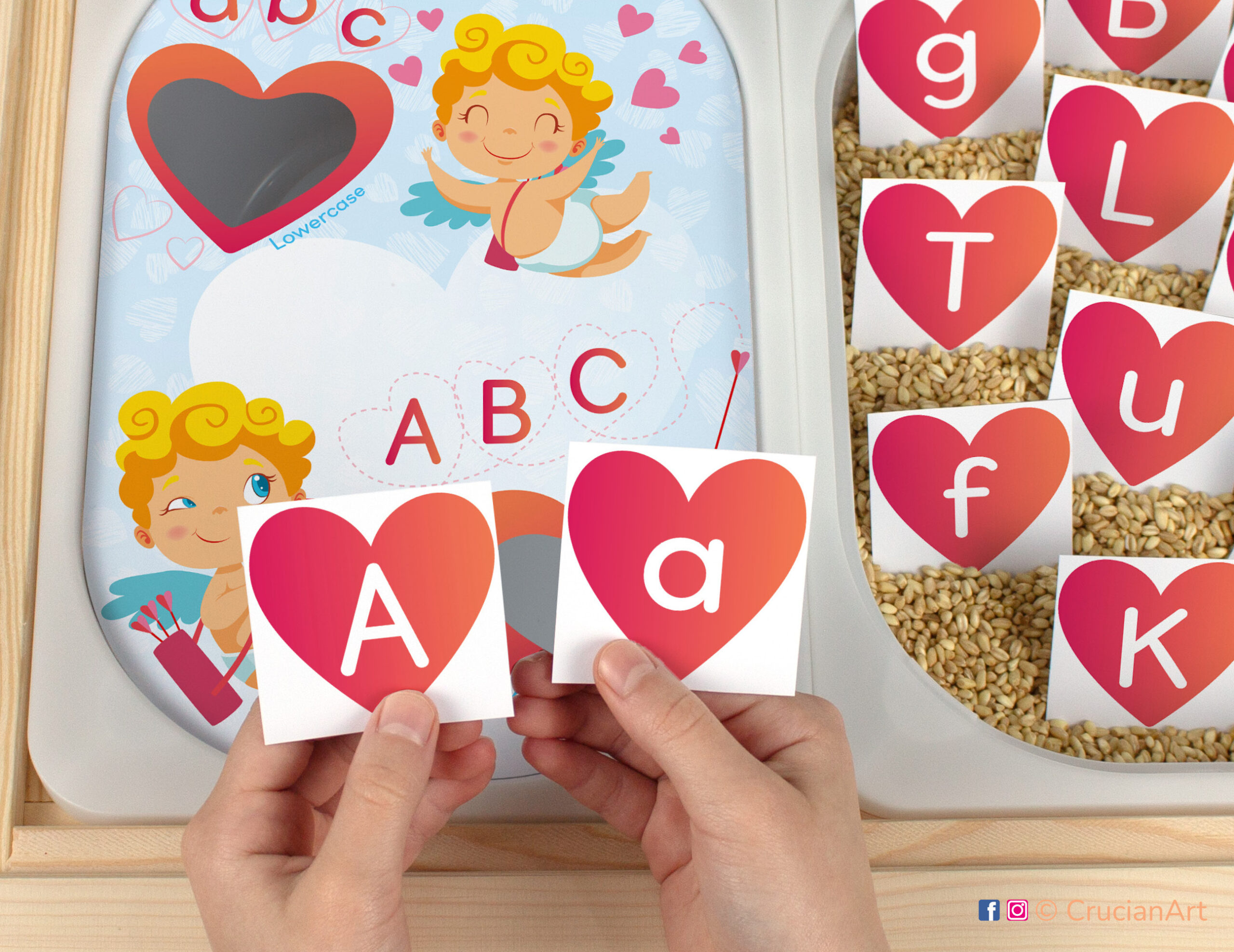 February 14 holiday flisat insert template. DIY educational preschool resource.