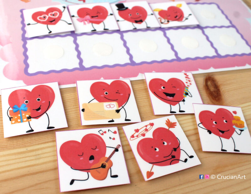 Valentine day themed count up to ten activity. Holiday unit printable resource for day cares and preschool classrooms.